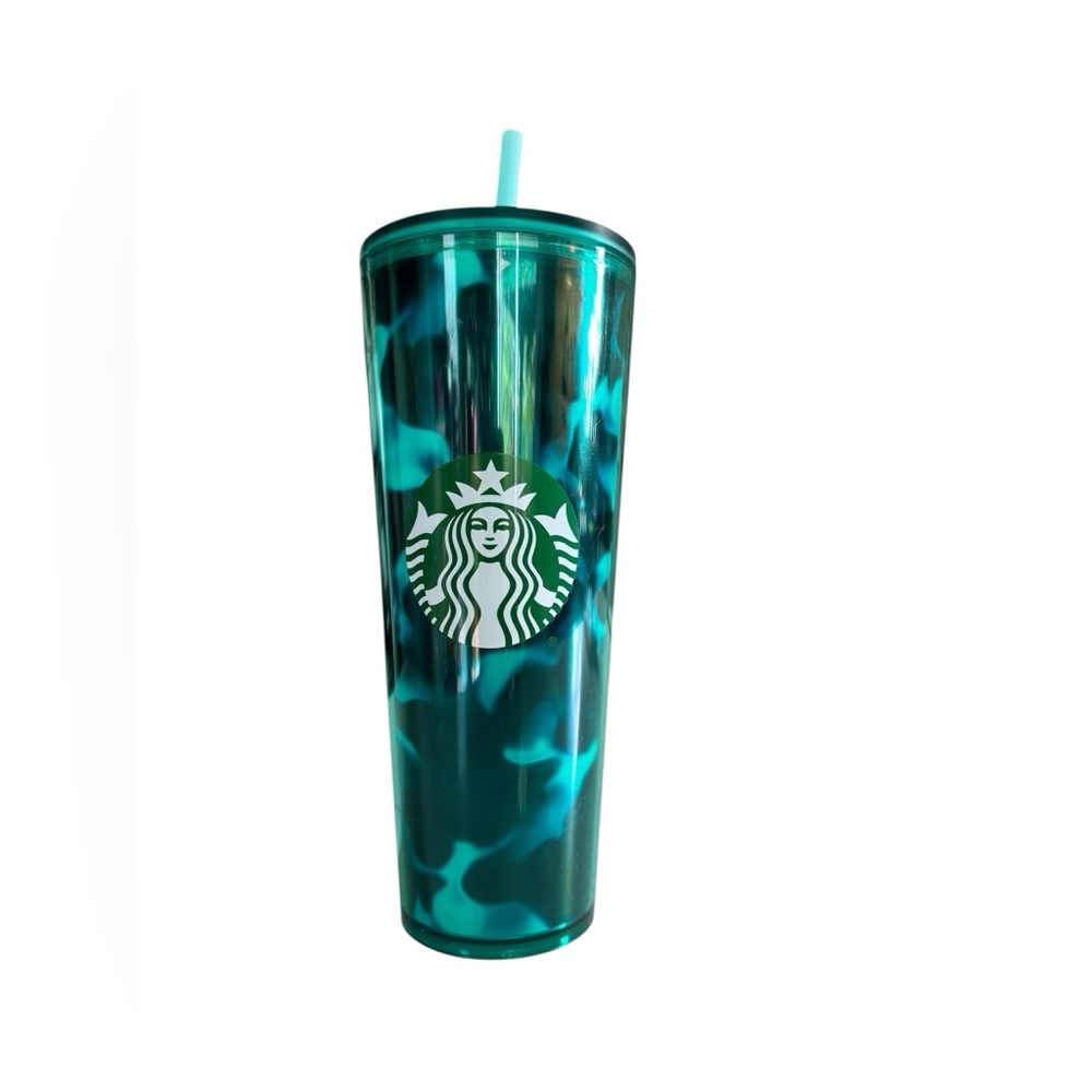 Starbucks Teal Camouflage Tumbler